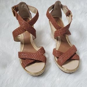 Sperry Brown Leather Espadrille Size 7.5